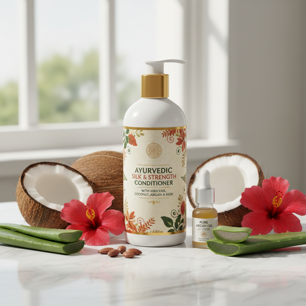 Vedhanya Elixirs Ayurvedic Nourishing Conditioner with Hibiscus and Argan Oil