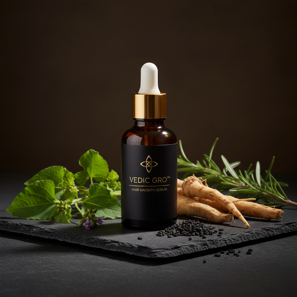 Vedhanya Elixirs Ayurvedic Hair Growth Serum with Brahmi and Onion Seed Extract