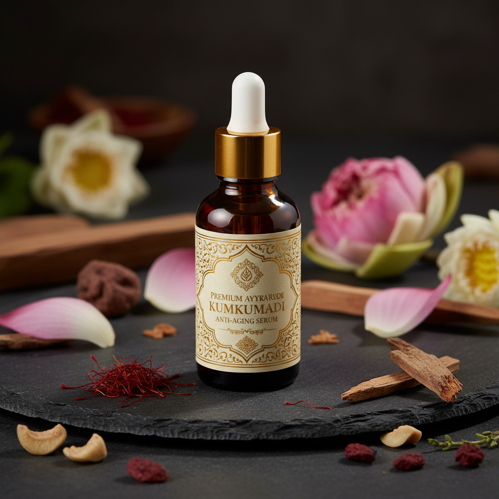 Vedhanya Elixirs Kumkumadi Anti-Aging Serum with Saffron and Sandalwood