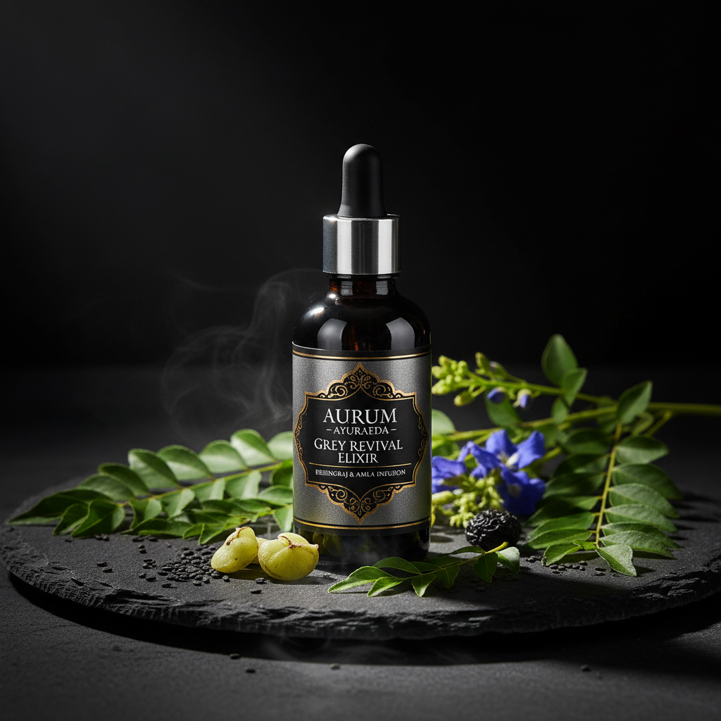 Vedhanya Elixirs Ayurvedic Grey Hair Reversal Oil