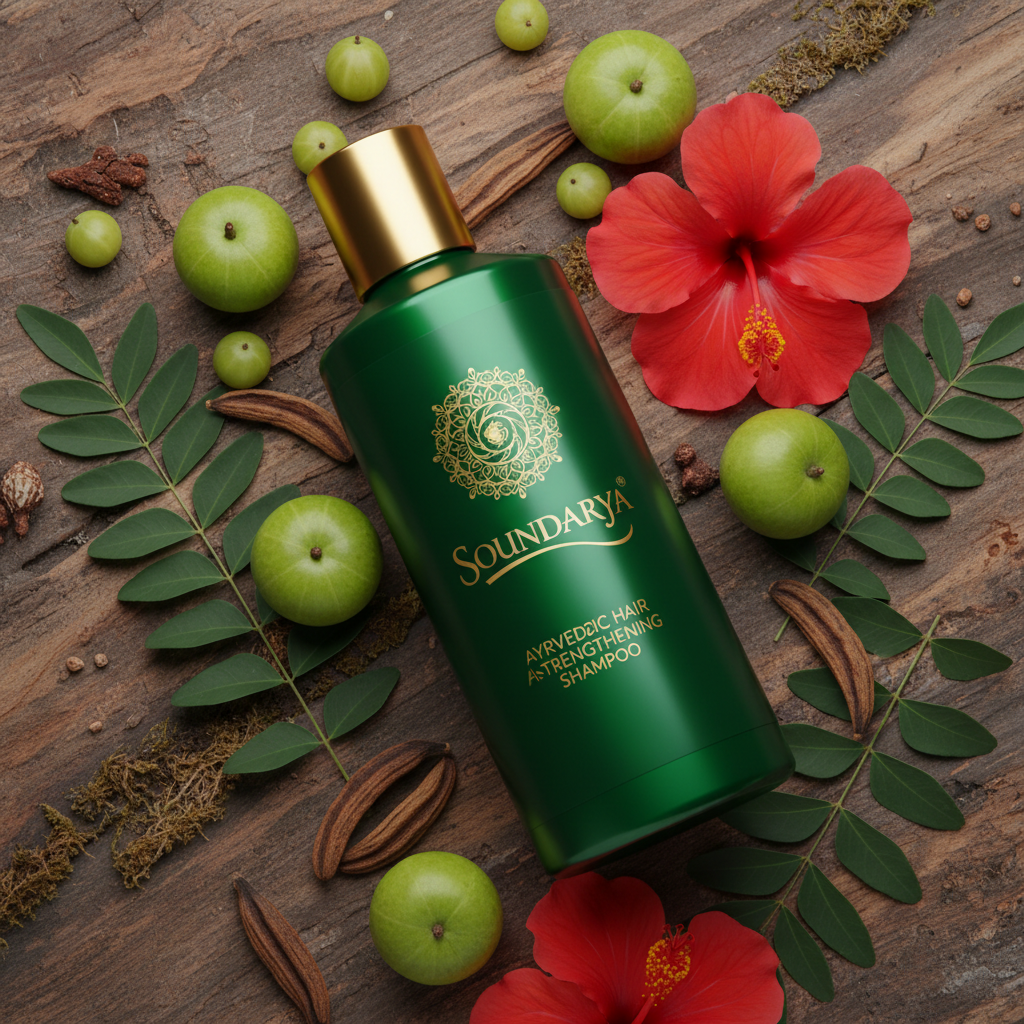Vedhanya Elixirs Ayurvedic Hair Strengthening Shampoo with Bhringraj and Amla